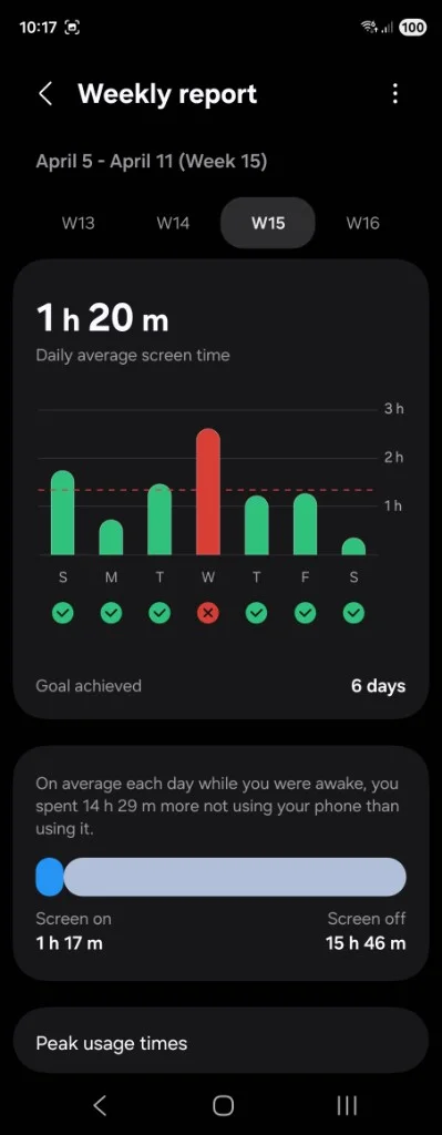 Semana 15 — 1 h 20 m