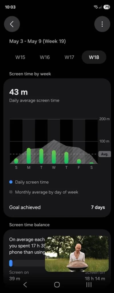 Semana 18 — 43 m