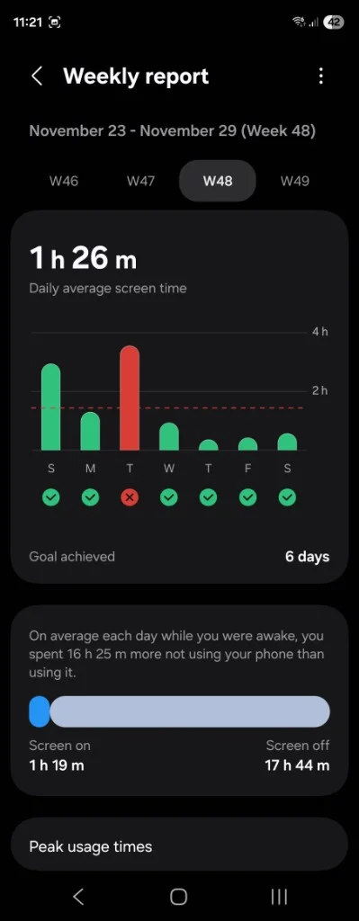 Semana 48 — 1 h 26 m